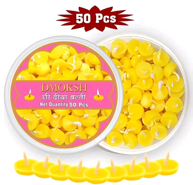 Lavender Dhoop, Mogra Cones & Ghee Diya Wicks Combo – Complete Puja Essentials Kit