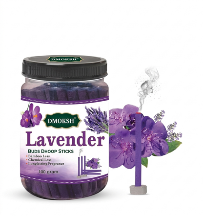 Lavender Dhoop, Mogra Cones & Ghee Diya Wicks Combo – Complete Puja Essentials Kit