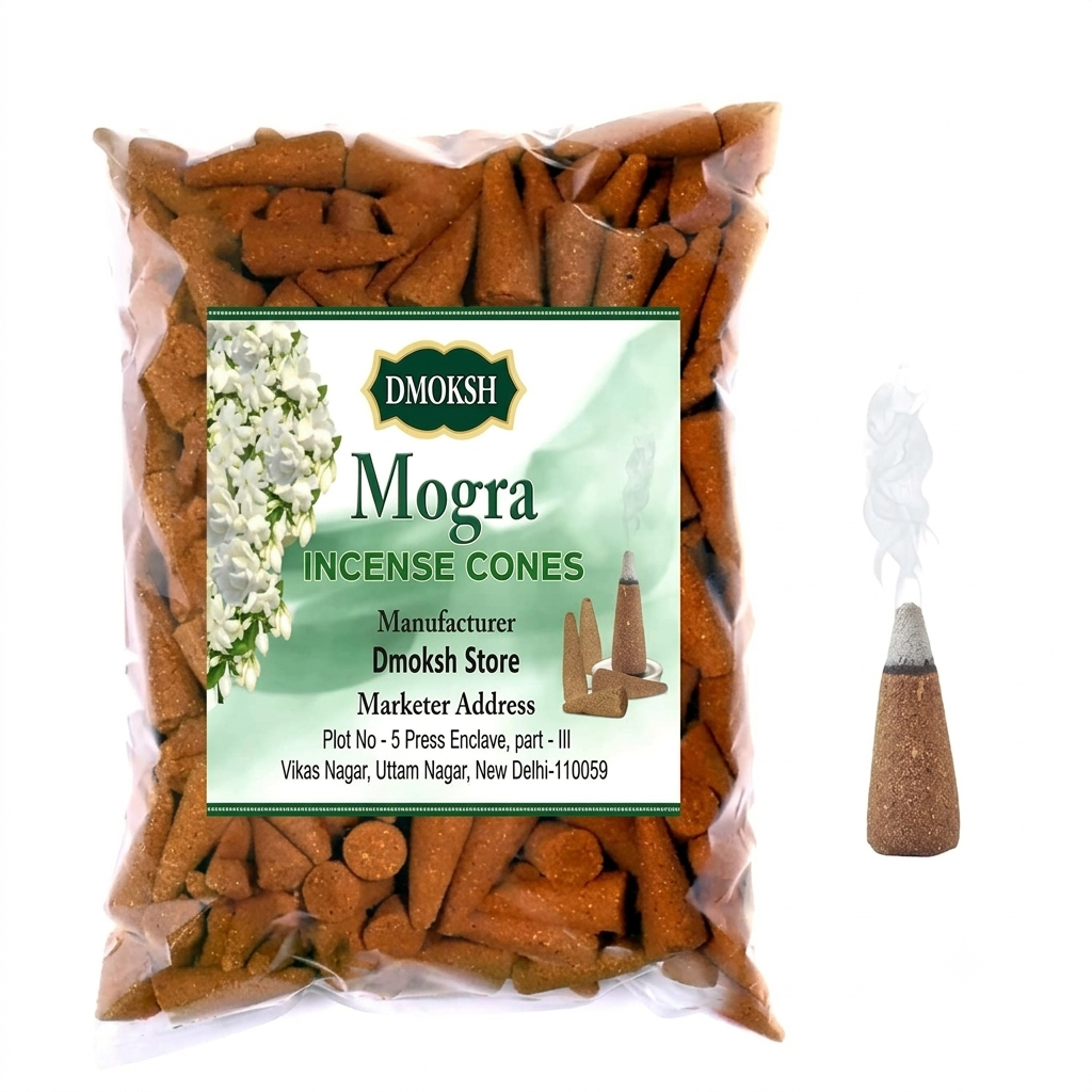 Lavender Dhoop, Mogra Cones & Ghee Diya Wicks Combo – Complete Puja Essentials Kit