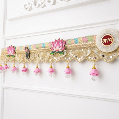 Shreenathji Door Hanging Toran – Handmade Festive Doorway Decoration for Home, Mandir & Entrance | 38 Inch